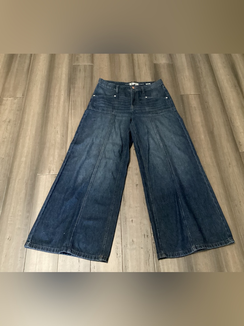Rehash Brand 9/29 High Rise Wide Leg Dark Jean Stylish